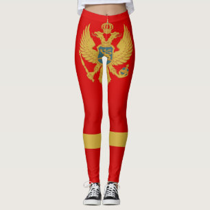 Legging Moda de Bandeira do Montenegro Legal