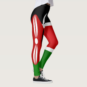 Legging Moda de Bandeira do Quênia Legal