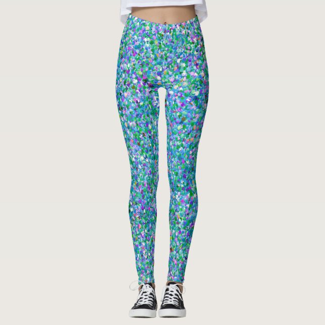 Legging Moda de Glitter Multicolorido #7 (Frente)
