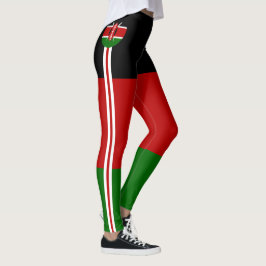 Legging Moda do Quênia e viagem de Bandeira do Quênia/fã E