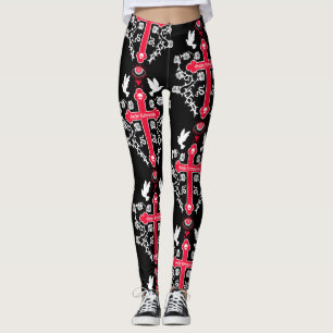 Legging Moda do tronco Posto do gótico