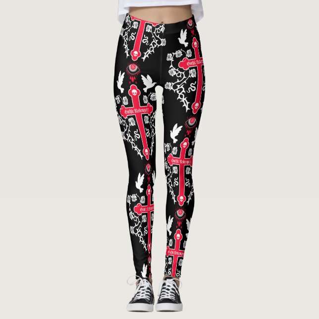 Legging Moda do tronco Posto do gótico (Frente)