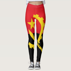 Legging Moda Legal da bandeira Angola