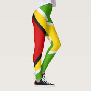 Legging Moda Legal da Bandeira da Guiana
