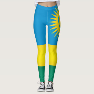 Legging Moda Legal da Bandeira de Ruanda