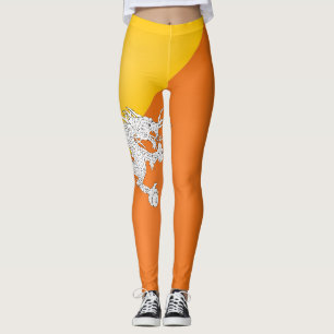 Legging Moda Legal da Bandeira do Butão