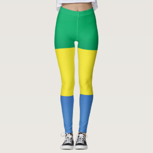 Legging Moda Legal da Bandeira do Gabão