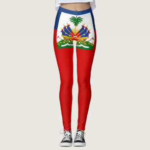 Legging Moda Legal da bandeira do Haiti