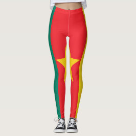 Legging Moda legal da Bandeira dos Camarões