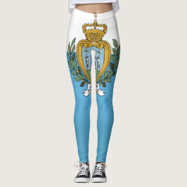 Legging Moda Legal de Bandeira de San Marino