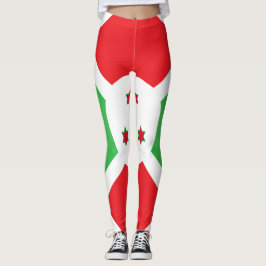 Legging Moda Legal de Bandeira do Burundi
