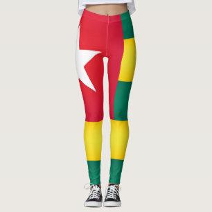 Legging Moda Legal de Bandeira do Togo