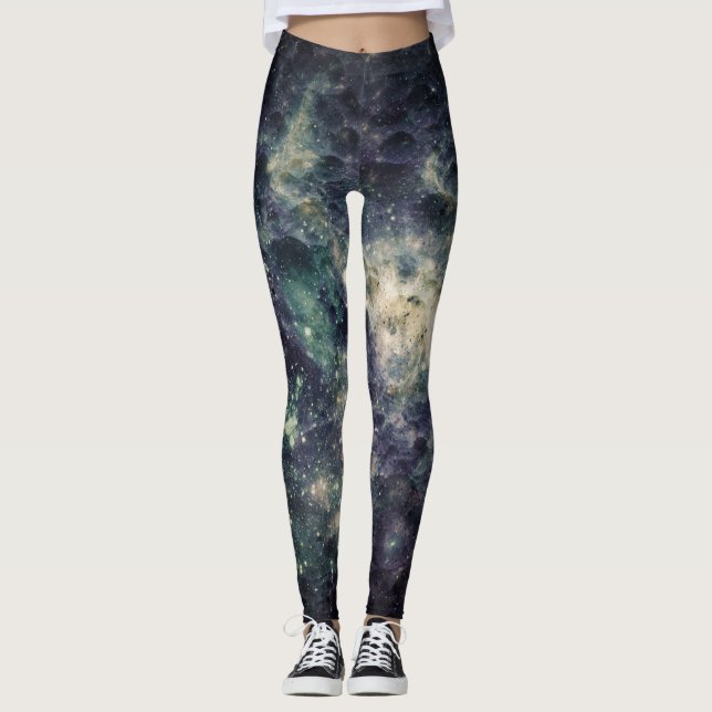 Legging Moda Legal do Bleak Galaxy Space Rock (Frente)