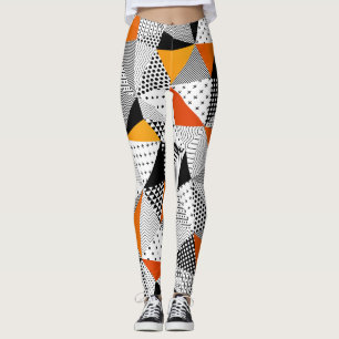 Legging Moda Triangular: Elegância Poligonal Vintage.