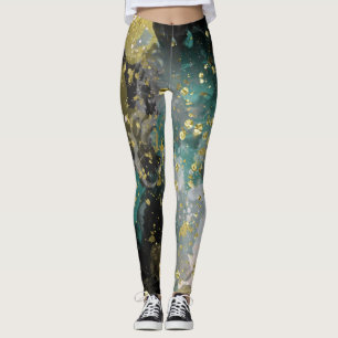 Legging Moda verde verde-verde-verde-preto-Dourado