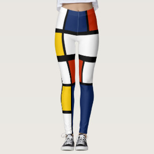 Legging modelo bauhaus pintura de arte geométrica abstrato