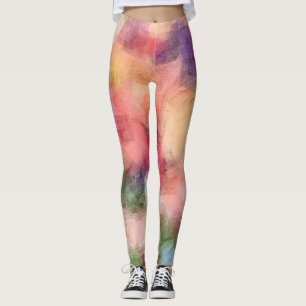 Legging Modelo de Abstrato de Arte Moderna Colorida