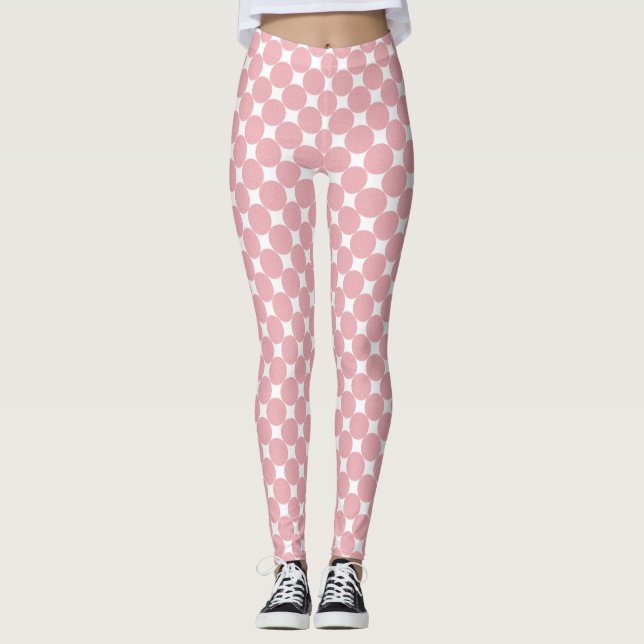 Legging Modelo de tendências modernas brancas e Douradas E (Frente)