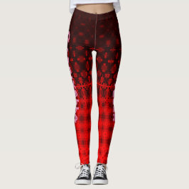 Legging Modelo DIY Red Patterted Design