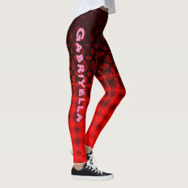 Legging Modelo DIY Red Patterted Design