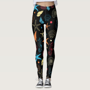 Legging modelo personalizado de cavalo de mar moderno, est