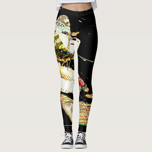 Legging Modelos Insetos: Uma Borboleta e uma Ladybug 01-01 (Frente)