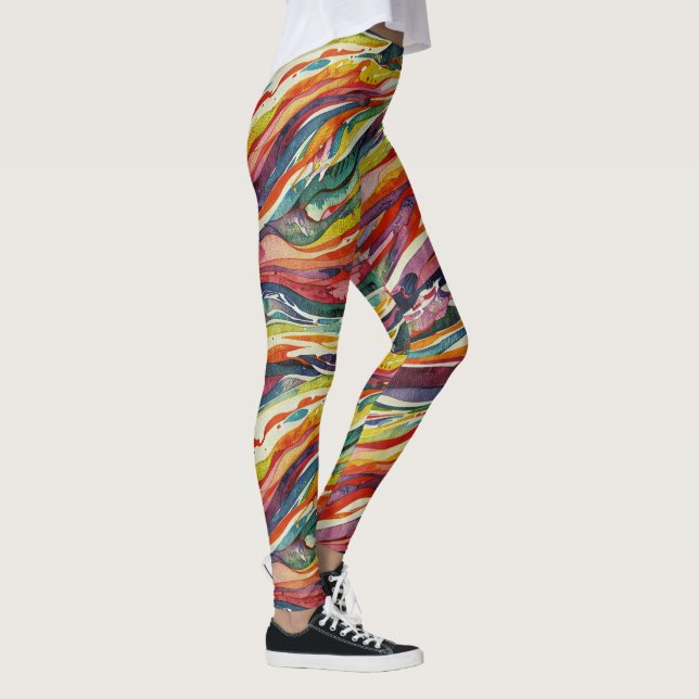 Legging Modern abstract geometric digital pattern 40 (Direita)