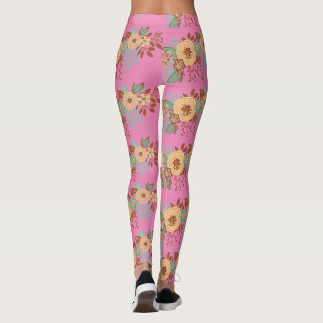 Legging Modern Boho Floral Home Decor (Verso)