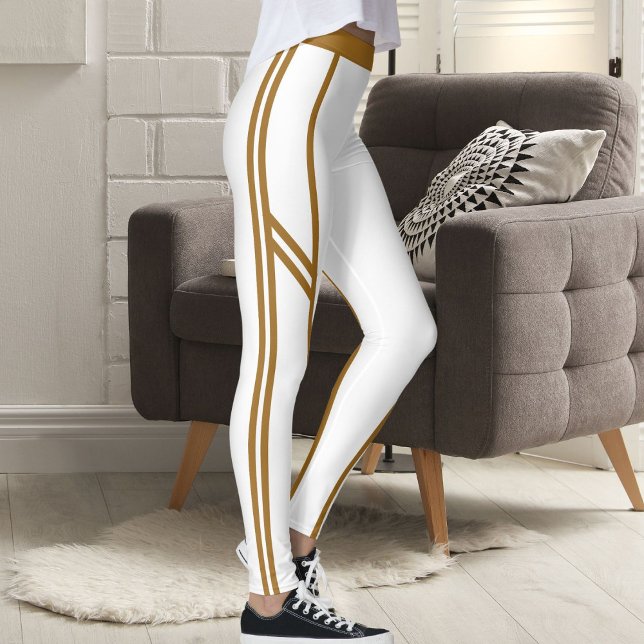 Legging Modern Cute Elegant Sports Women Classic Stripes  (Criador carregado)