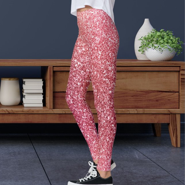 Legging Modern Cute Pink Glitter Sparkles Pattern Sport (Criador carregado)