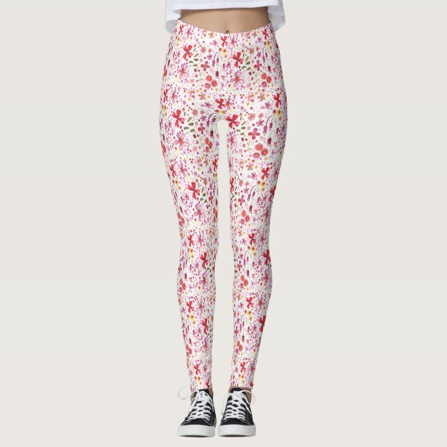 Legging Modern Floral Watercolor (Frente)