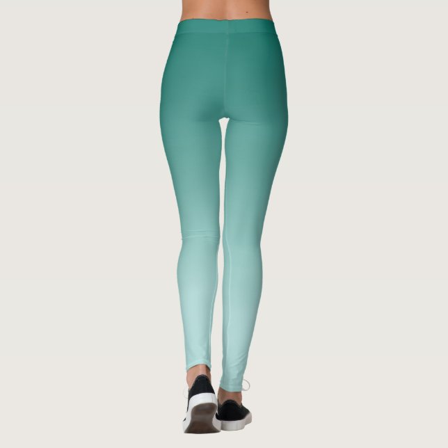 Legging Moderna e elegante Modelo de Gradiente de Teal (Verso)