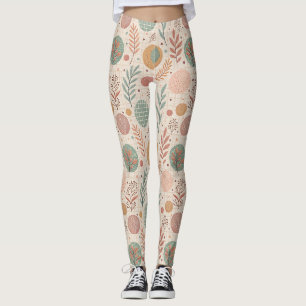Legging Moderno Botânico Boho Minimalista e Geométrico