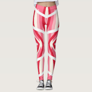 Legging Moderno clássico rosa branco "Ratti_Creative_Arts"