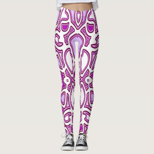 Legging Moderno clássico rosa e branco "Ratti_Creative_Art