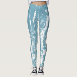 Legging Moderno, Distante, Abstrato, Azul Legal