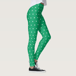 Legging Moderno Elegante Irlandês Shamrock Green Clover