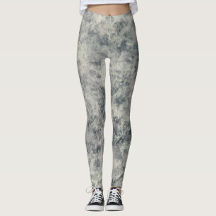 Legging Moderno Verde Sage Lavanda Cinza Texturizado Abstr