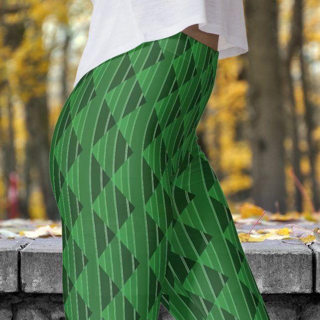 Legging Modish Kelly Green Pattern (Modish Kelly Green Pattern Leggings)