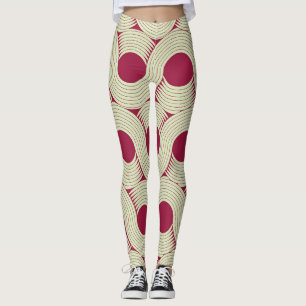Legging Moebius Stripe: Azulejo Vermelho Infinito
