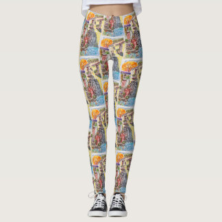 Legging Moinho de água na aldeia