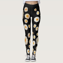 Legging Moldes personalizados, margaridas brancas margarid