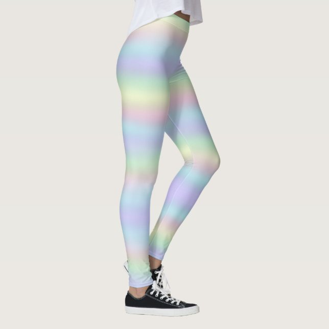 Legging Mole Arco-Íris Holográfico | Pastel (Direita)