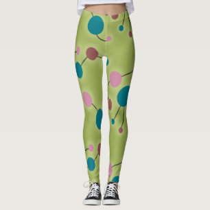 Legging Moléculas Grandes Retrópicas do Universo Azul Ve