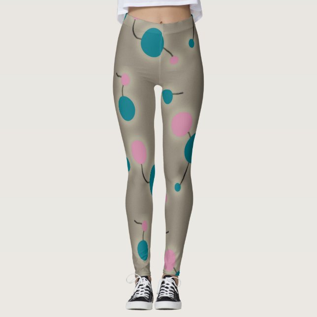 Legging Moléculas Retro Grandes Retrorísticas Universo Azu (Frente)