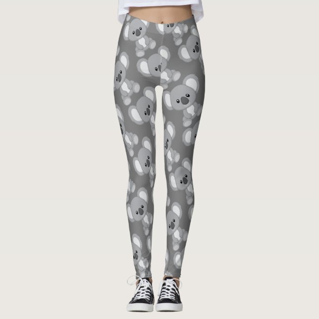 Legging Moleza em Aquarela, Família Koala (Frente)