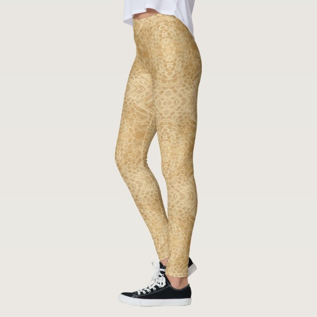 Legging Molt dourado da pele de cobra (Esquerda)