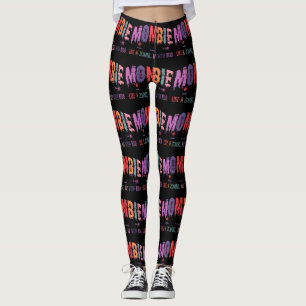 Legging Mombie Zombie Com Crianças Mulheres