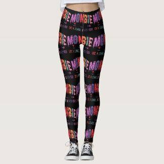 Legging Mombie Zombie Com Crianças Mulheres