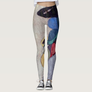 Legging Momento, caneleiras da pintura da arte